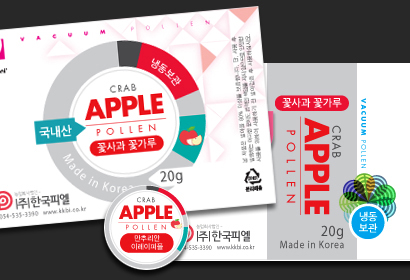 대경뉴팜 꽃사과꽃가루 패키지디자인
